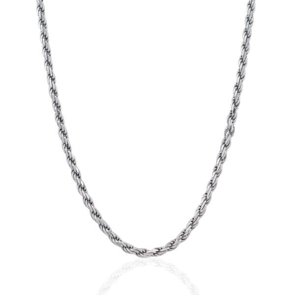 Sterling Silver 3.6mm Diamond Cut Rope Style Chain - Image 2