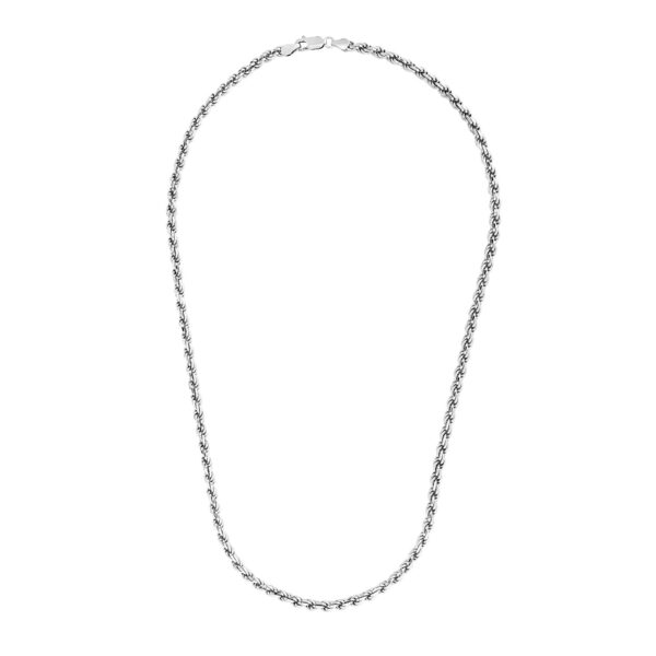 Sterling Silver 3.6mm Diamond Cut Rope Style Chain - Image 3