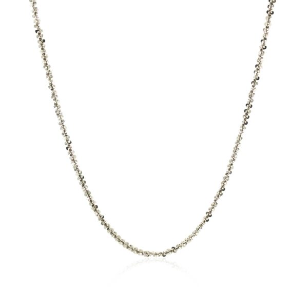 Rhodium Plated 1.7mm Sterling Silver Sparkle Style Chain - Image 2