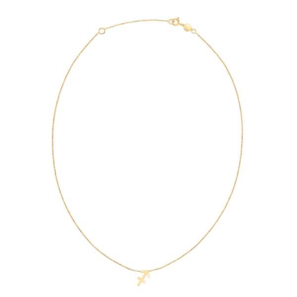 14K Yellow Gold Sagittarius Necklace - Image 2