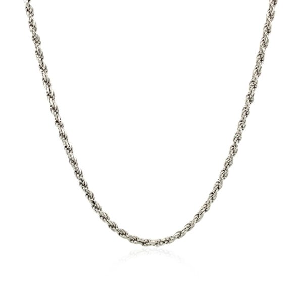 Sterling Silver 1.8mm Diamond Cut Rope Style Chain - Image 2