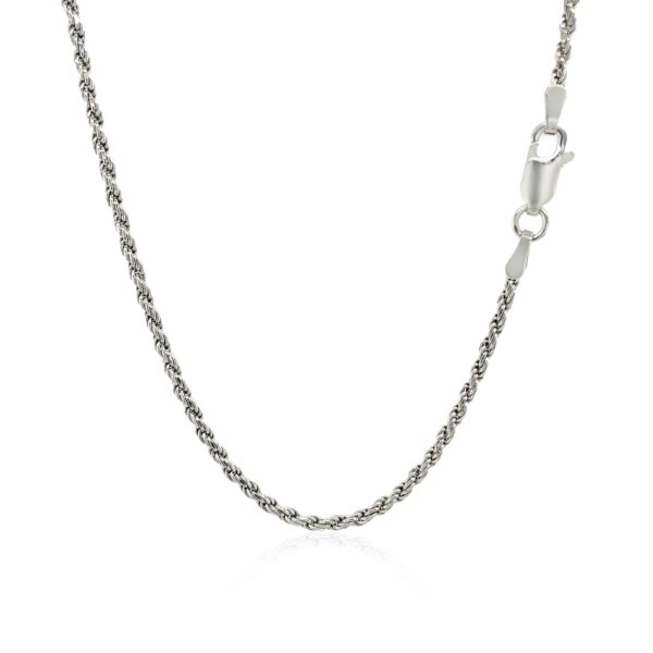 Sterling Silver 1.8mm Diamond Cut Rope Style Chain - Image 3