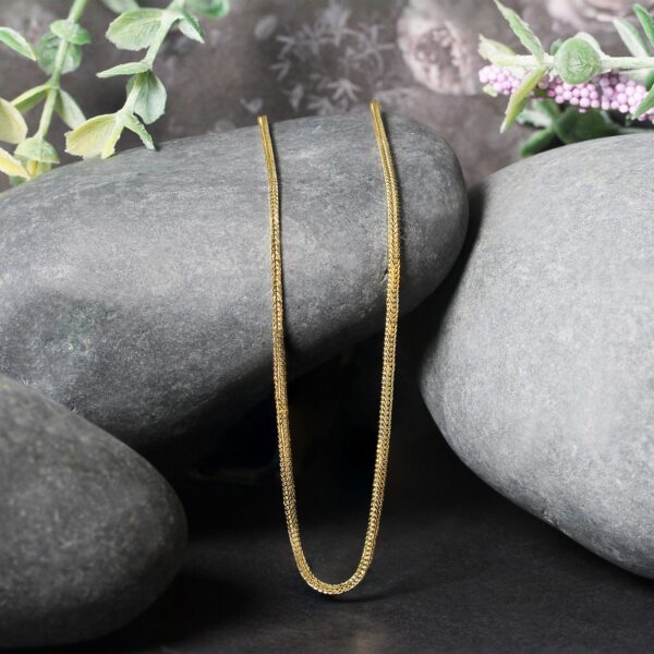 14k Yellow Gold Foxtail 1.0mm Chain - Image 4