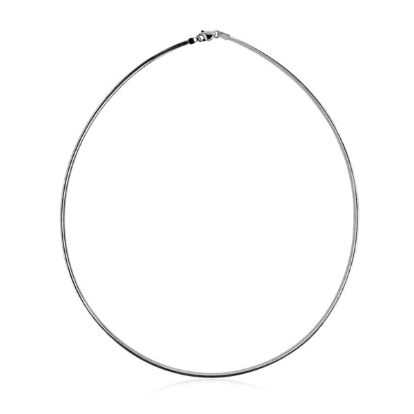 14k White Gold Classic Omega Style Chain (2 mm) - Image 2