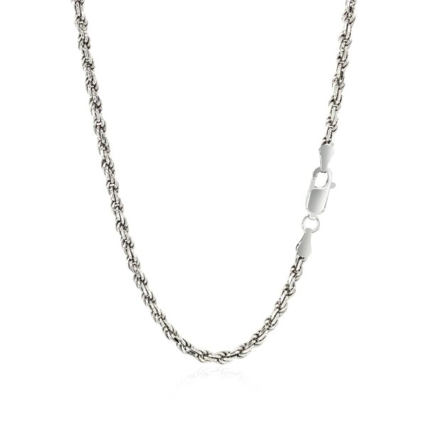 Sterling Silver 2.9mm Diamond Cut Rope Style Chain - Image 2