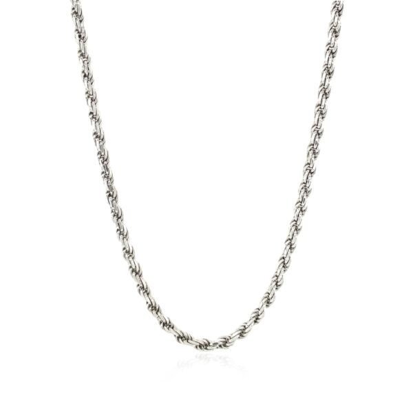 Sterling Silver 2.9mm Diamond Cut Rope Style Chain - Image 3