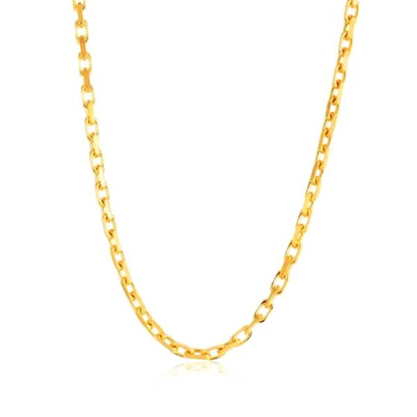 14k Yellow Gold French Cable Link Chain 2.5 mm - Image 2