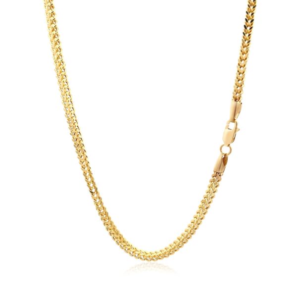 14k Yellow Gold 3.3mm Light Weight Wheat Chain - Image 3