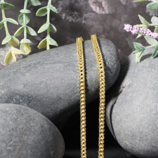 14k Yellow Gold 3.3mm Light Weight Wheat Chain - Image 4