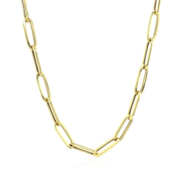 10K Yellow Gold Lite Paperclip Chain (4.2mm) - Image 2