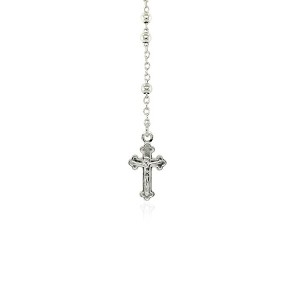 Fine Rosary Chain and Bead Necklace in Sterling Silver - Image 3