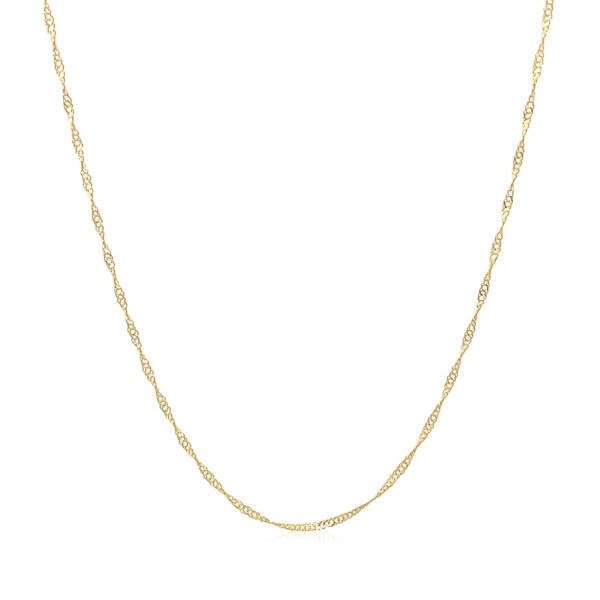 14k Yellow Gold Singapore Chain 0.6mm - Image 2