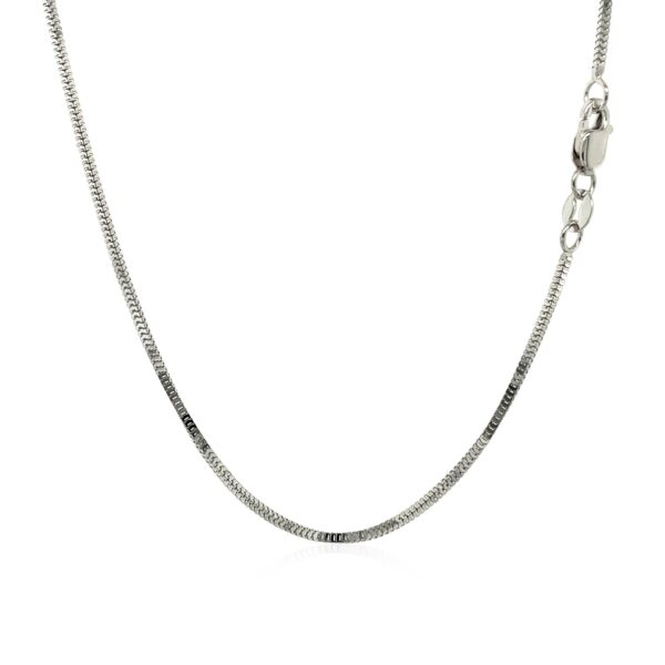 14k White Gold Milano Chain 1.1mm - Image 3