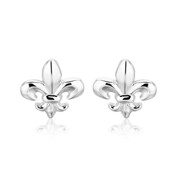 Sterling Silver Fluer De Lis Earrings