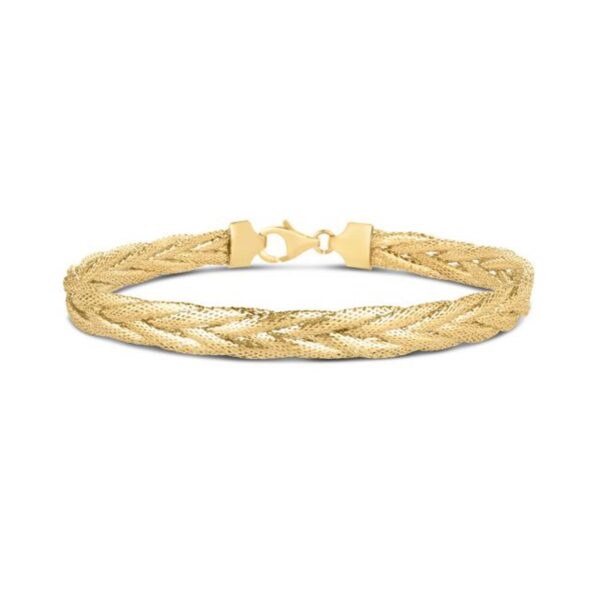 14k Yellow Gold Rapunzel Woven Bracelet - Image 2