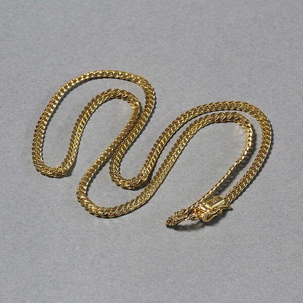 3.2mm 14k Yellow Gold Classic Solid Miami Cuban Chain - Image 5