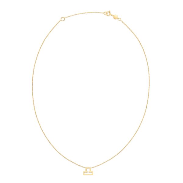 14K Yellow Gold Libra Necklace - Image 2