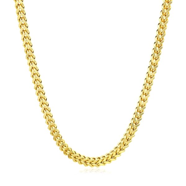 3.2mm 14k Yellow Gold Square Franco Chain - Image 2