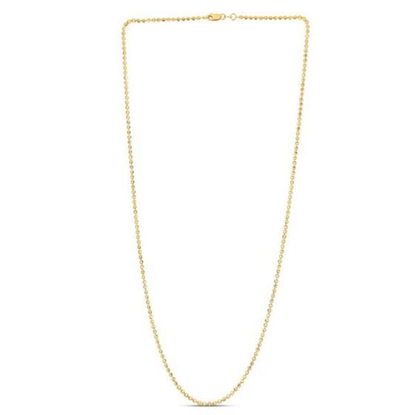 Moon Cut Bead Chain in 14k Yellow Gold (2.0 mm) - Image 3