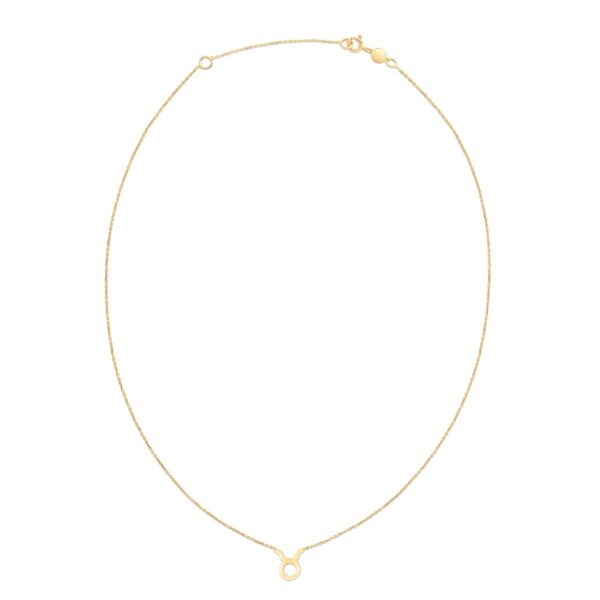 14K Yellow Gold Taurus Necklace - Image 2