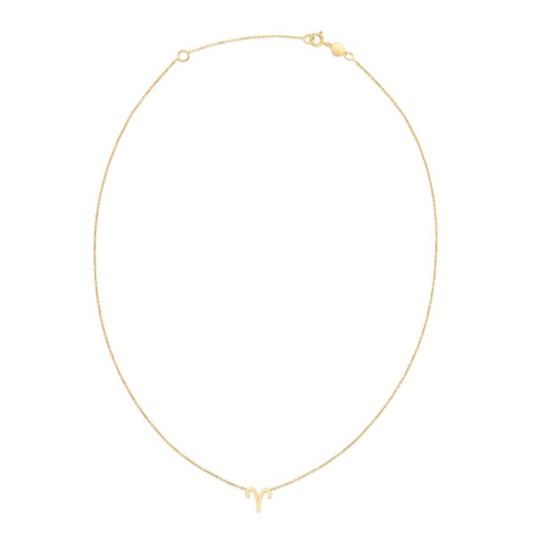 14K Yellow Gold Aries Necklace - Image 2