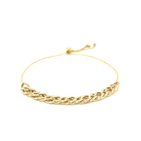 Adjustable Chain Bracelet in 14k Yellow Gold - Image 2