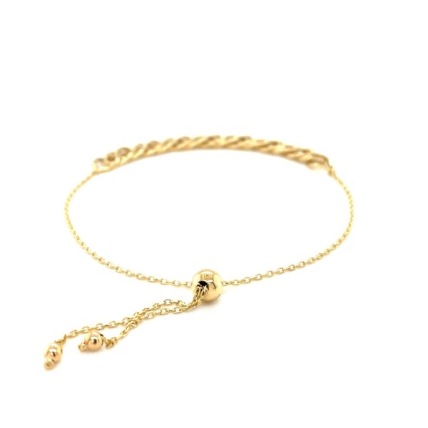 Adjustable Chain Bracelet in 14k Yellow Gold - Image 3