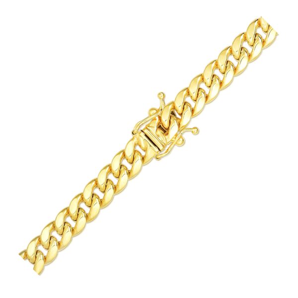 6.1mm 14k Yellow Gold Semi Solid Miami Cuban Bracelet - Image 2