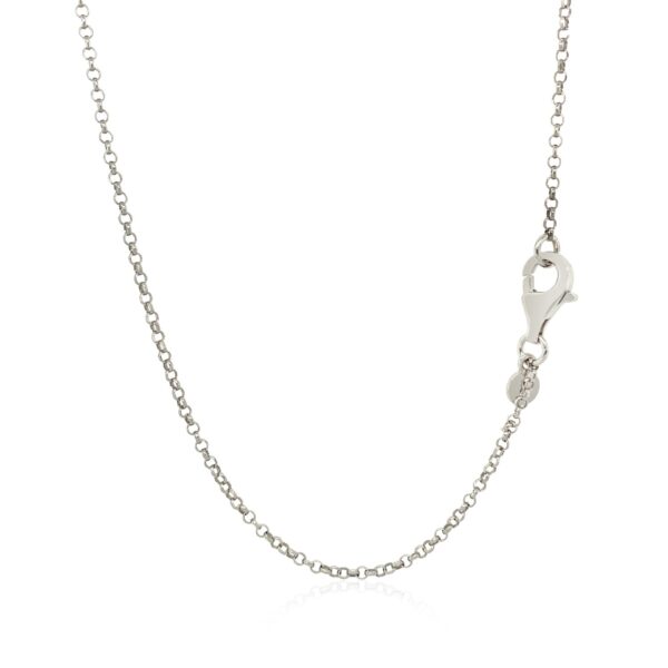 Sterling Silver 24 inch Necklace with Long Polished Bar Pendant - Image 3