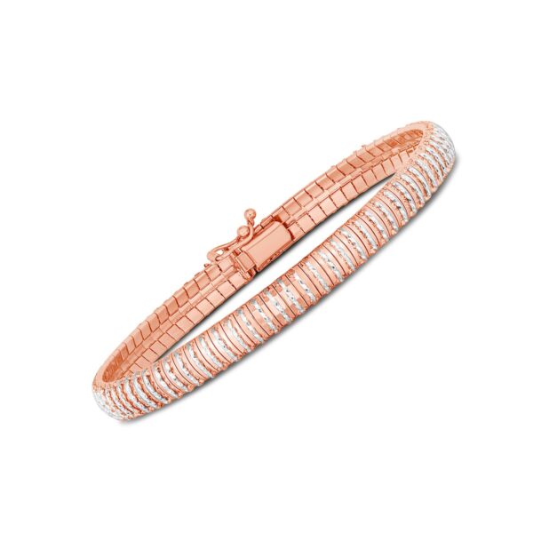 14k Rose Gold Diamante Flex Bracelet - Image 2