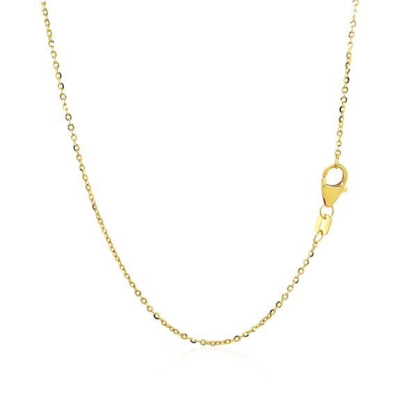 14k Yellow Gold Double-Strand Chain Necklace with Puff Moon and Star - Image 3