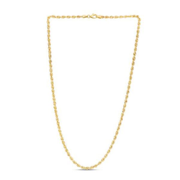 14k Yellow Gold Light Rope Chain 1.5mm - Image 2