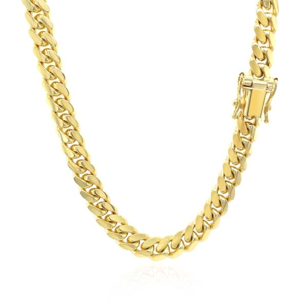 6.1mm 10k Yellow Gold Classic Miami Cuban Solid Chain - Image 3