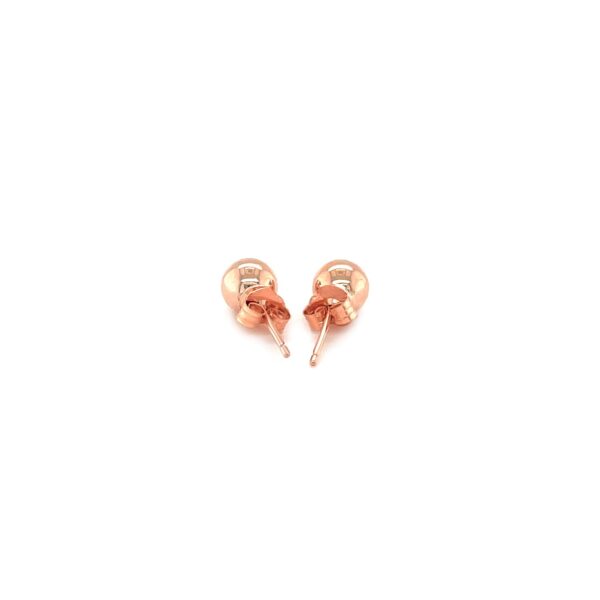 14k Rose Gold Round Stud Earrings (5.0 mm) - Image 3