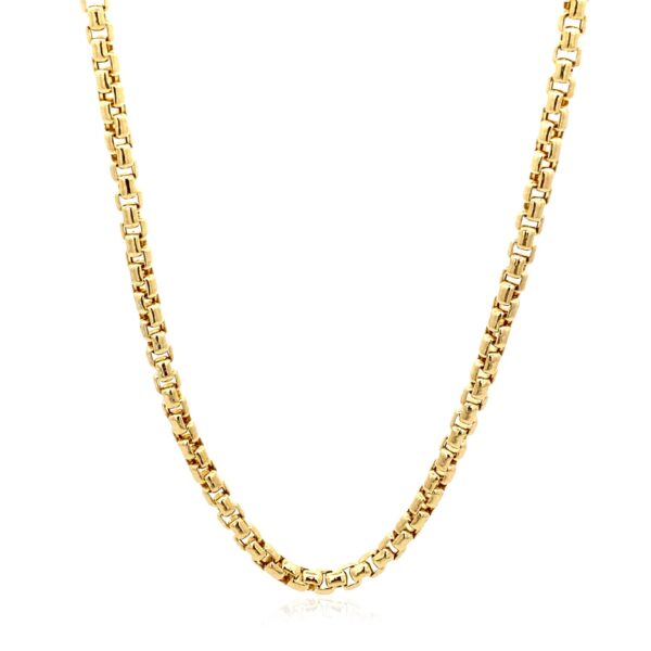 3.4mm 14k Yellow Gold Round Box Chain - Image 2