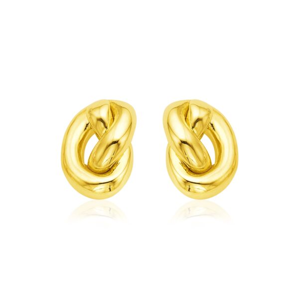 14k Yellow Gold Polished Knot Earrings