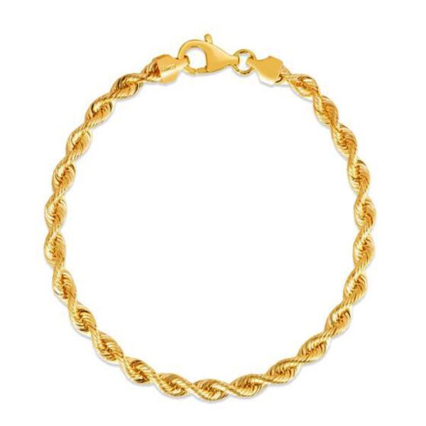 Silk Rope Chain Bracelet in 14k Yellow Gold (4.3 mm) - Image 2