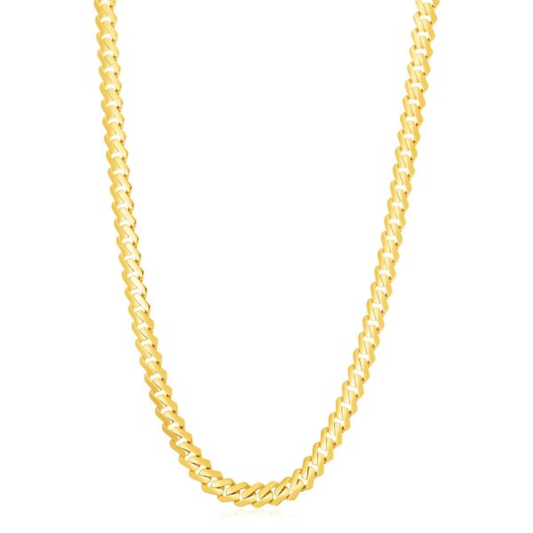 14k Yellow Gold High Polish Modern Lite Edge Chain (8.0mm) - Image 2