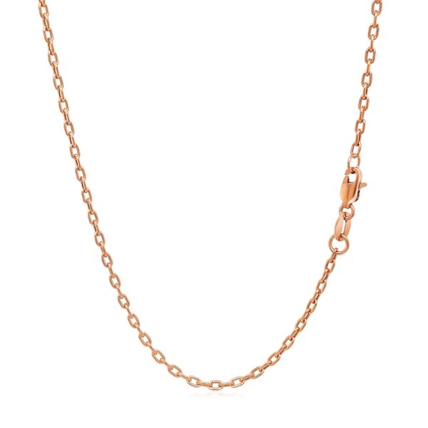 Double Extendable Cable Chain in 14k Rose Gold (1.9mm) - Image 3