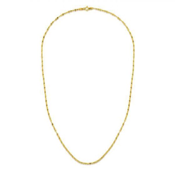 1.7mm 14k Yellow Gold Sparkle Valentino Chain - Image 2