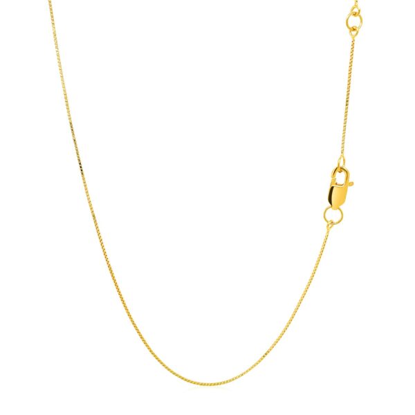 Double Extendable Box Chain in 14k Yellow Gold (0.6mm) - Image 3