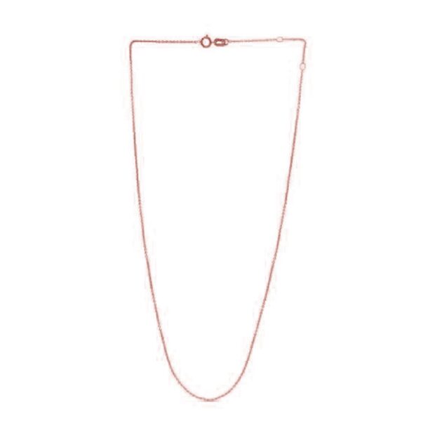 Adjustable Cable Chain in 14k Rose Gold (1.0mm) - Image 2