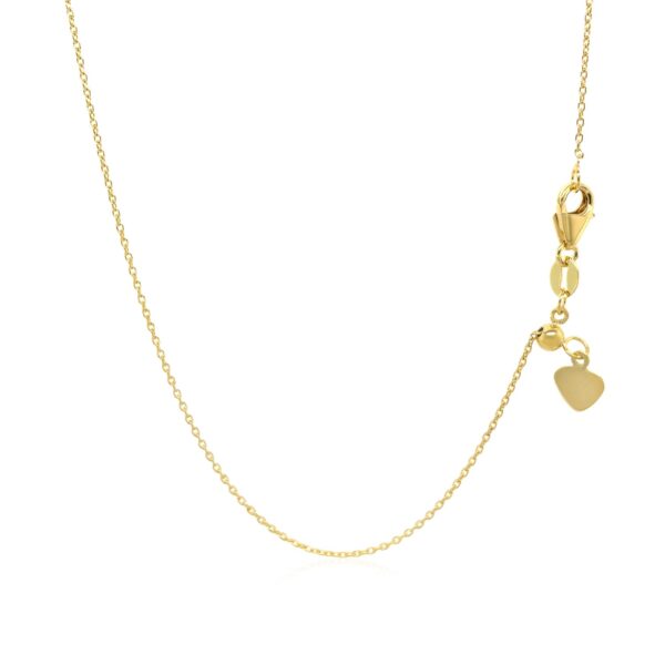 Adjustable Cable Chain in 14k Yellow Gold (1.0mm) - Image 3