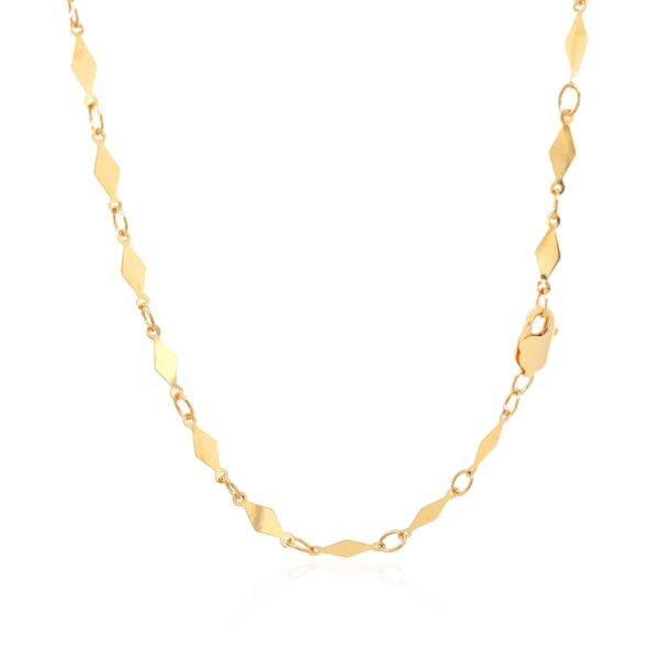 14K Yellow Gold Polished Diamond Motif Chain (3.0mm) - Image 2