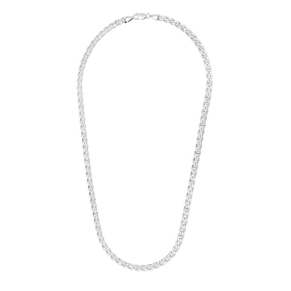 Sterling Silver Rhodium Plated Mariner Chain 6.0mm - Image 2