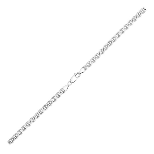 Sterling Silver Rhodium Plated Mariner Chain 6.0mm - Image 3