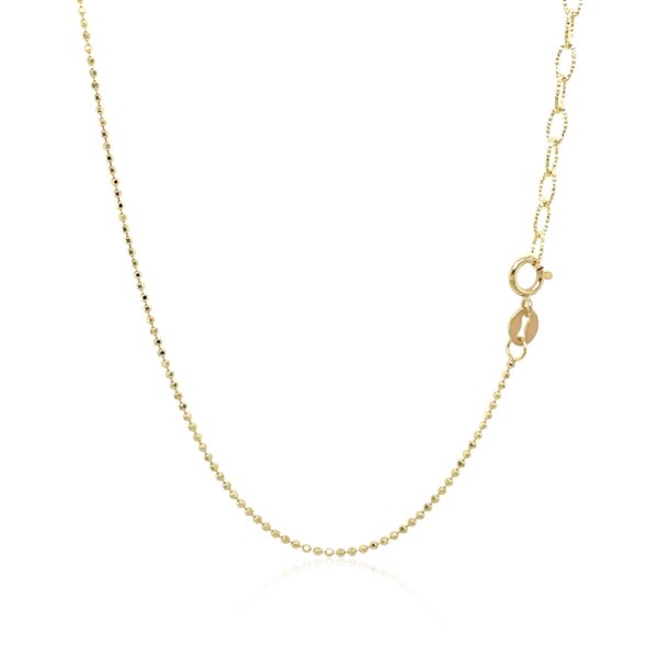 14k Yellow Gold Necklace with Round Diamond Charms - Image 3