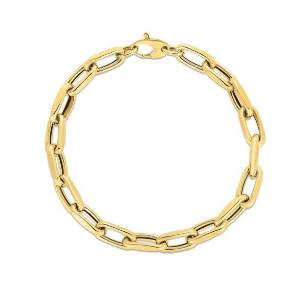 14k Yellow Gold French Cable Link Bracelet (6mm) - Image 2