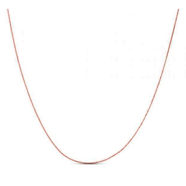 Double Extendable Diamond Cut Cable Chain in 14k Rose Gold (0.80mm) - Image 2