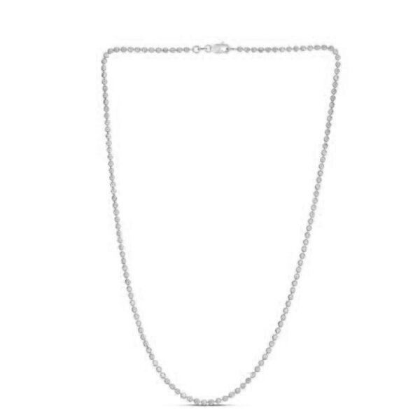 Moon Cut Bead Chain in 14k White Gold (2.5 mm) - Image 2